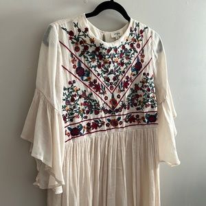 Bohemian embroidered dress